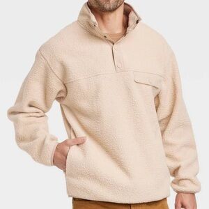 Men’s High Pile Fleece Pullover Sweater Goodfellow